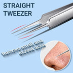 TsMADDTs Blackhead Remover Tools, Ingrown Hair Tweezers, Pimple Popper Tool Kit, Blackhead Extractor, Eyebrows Tweezers for Women Facial Hair Razors