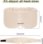 2pcs 100% Handmade Bamboo Sleeping Eye Mask for Women for Men,Night Masks,Organic Sleep Mask,Blockout Eye Mask for Sleeping,Large Size Adjustable (Apricot & Dark Grey)