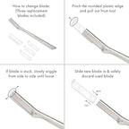 Tweezerman Facial Razor Replacement Blades, 4 Count (Pack of 1)