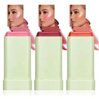 Cream Blush Stick,Waterproof Multi Makeup Cream Stick,Lightweight,Long-lasting,Easy To Use,2 in 4 Multi Blush for Cheeks & Lip Tint & Eyeshadow Makeup,Suitable for All Skin D