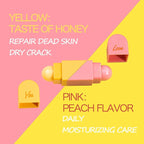 Heart Shaped Dual-use Deformable Lip Balm Stick - Honey, Peach. Repair, Keep Lips Moisturized,pink gift box，Gifts