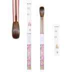 Acrylic Nail Brush Size 16,KEMEISI 100% Pure Kolinsky Nail Art Brushes Sturdy Handle Oval Shaped Acrylic Powder Nail Design Tools for Professional Manicure DIY Home Salon (White)