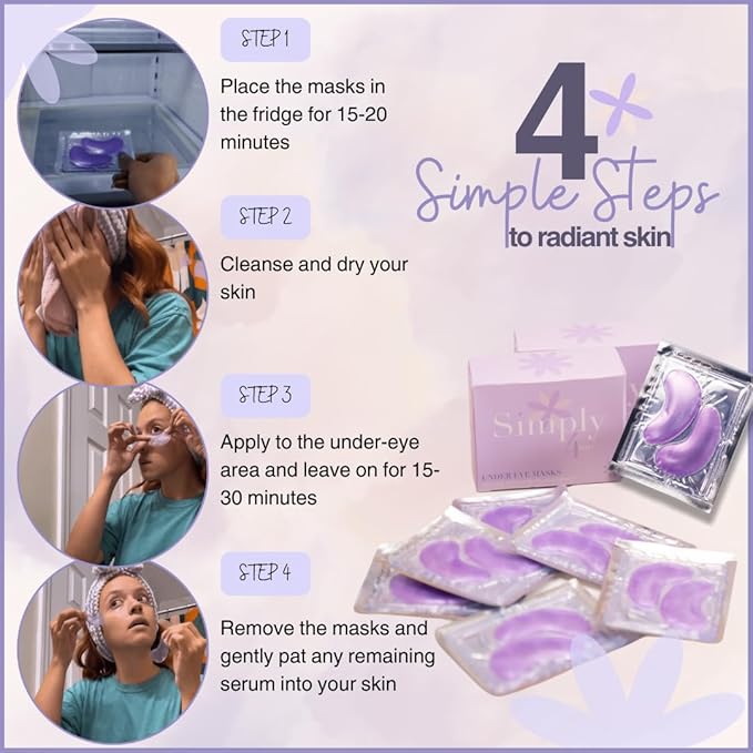 Under Eye Masks (20 Pairs) Collagen & Hyaluronic Acid - Reduce Wrinkles, Dark Circles, Puffy Eyes, Bags, Anti Aging Patches & Face Moisturizer Sensitive Skin Safe- Mothers Day