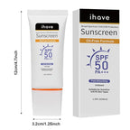 iHave Face Sunscreen, Travel Size SPF 50 Sunscreen with Broad Spectrum UVA UVB Protection, Oil-Free Fast-Absorbing Sunblock for All Skin