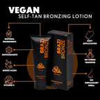Self Tanner, All-Natural Gradual Self Tanning Lotion with Applicator Mitt, Luxurious Coconut Scent, Coconut Oil, Vitamin C, Hyaluronic Acid, Natural DHA
