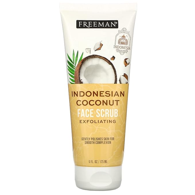 Freeman Indonesian Coconut Face Mask and Scrub for Unisex - 6 oz Mask