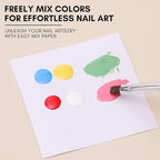 Makartt Gel Nail Polish Palette Paper, Disposable Nail Art Mixing Palette Papers Portable Waterproof Nail Art Drawing Makeup Palette Nail Gel Mixing Tool Nail Supplies Home Salon 50PCS