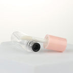 COSIDEA 10pcs 3ml empty lip gloss tubes with wand 0.1OZ Round mini Pink lipgloss tube container for DIY cosmetics packing