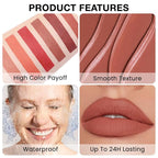 evpct Silky Smooth Lip Liner Pencil Retractable, Dark Orange Lip Liner Creamy Long-Lasting Formula for Precision Contouring Matte Velvet Pigmented Rich Lip Colors Crayon Lipstick 01