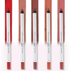Matte Gel Lip Liner Pencil 5 Pcs Set - Creamy, Sharpenable, Longwear, Waterproof Lip Combo - Nude Pink 407, Nude 409, Red 411, Mauve 410 and 412