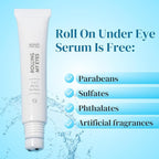 Miss Spa Eye Serum 5-in-1 Roll On Under Eye Cream, Helps De-puff and Brighten Under and Around Eyes, Anti-Aging Under Eye Roller Helps with Fine Lines and Dark Circles, Vitamin B3, Eye Bag Remover