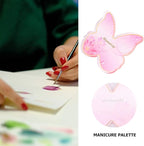 Minkissy 2pcs Resin Nail Art Palette Polish Holder Drawing Color Palette Nail Art Painting Gel Palette Manicure Tool Style 3