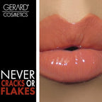 Gerard Cosmetics Color Your Smile Lip Gloss Salmon, Super Pigmented Peach Lip Gloss with LED Light and Mirror, Shiny Finish, Hydrating Liquid Peach Lipstick, Cruelty Free and Made in USA