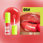 Hydrating Lip Oil, Big Brush Head Lip Glaze Shiny Transparent Lip Glow Oil, Nourishing & Non-sticky Long Lasting Fresh Clear Smooth Lip Care Plumping Lip Oil (# 05)