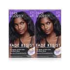 SoftSheen-Carson Dark and Lovely Fade Resist Rich Conditioning Hair Color, Permanent Hair Color, Up To 100 percent Gray Coverage, Brilliant Shine with Argan Oil and Vitamin E, Jet Black, 2 Count