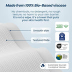 Clean Skin Club Clean Towels XL™ Supreme, 100% USDA Biobased Dermatologist Approved Face Towel, Gentle Exfoliation, Disposable Facial Washcloth, Makeup Remover Dry Wipes, 50 Count