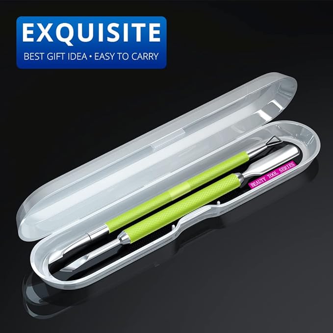 2PCS Metal Neon Green Cuticle