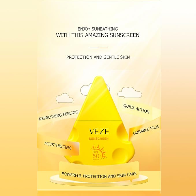 VENZEN Avocado Butter Cheese Sunscreen Isolation Light SPF50+ PA+++ UVA/UVB Moisturizing Protects From Sunburn 30g / 1.06fl.oz