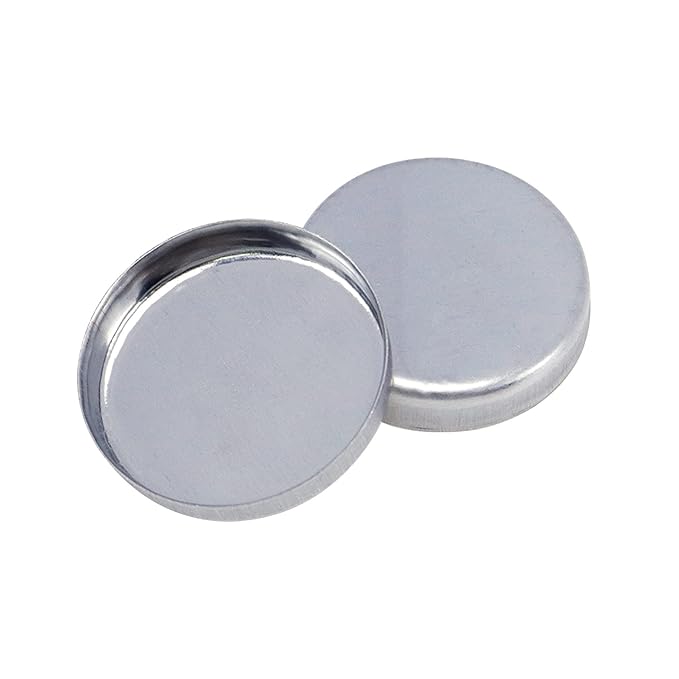 Pack of 30 Empty Round Metal Pans 26mm