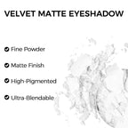 Erinde White Matte Eyeshadow Palette, Single White Pressed Powder Eye Shadow, Ultra-Blendable, Pigmented Color, Long Lasting, Halloween Blood Makeup Base, Cruelty-Free & Vegan