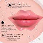 MEICOLY 30 Pads Lip and Eye Mask Sheet Moisturizing Gold Under Eye Mask Gel Crystal Collagen Anti-Aging Eye Patches Dark Circle Remover with Box,B