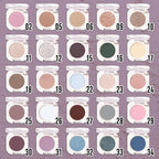 Eggplant Purple Single Matte Eyeshadow Makeup, Neutral Powde Eye Shadow for Women, Deep Dark Mauve Plum Purple Matte Singles Eyeshadow Palette Pigmented Waterproof, Girls Eyeshadows Gift 15