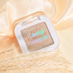 evpct Light Nude Brown Shimmer Single Eyeshadow Palette Makeup for Older Women, Iced Latte Glitter Sparkle Cream Eye Shadow Palette Brightener Makeup for Older Women, High Pigment Monochrome Eyeshadow