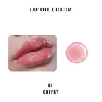 3 PCS Hydrating Lip Glow Oil Lip Stain, Moisturizing Nourishing Lip Gloss,High Shine, Smooth Finish Gloss Tinting And Non-Sticky Lip Oil For Dry Lips (M02-CHERRY, 1)