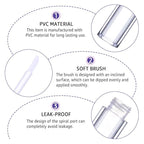 AMORIX 24 Pack Gold Crystal Lip Gloss Tubes with Wand 5ml Empty Lip Gloss Containers Lipgloss Bottles with Stoppers 2pcs Syringes + Labels for DIY Lip Gloss Balm