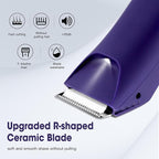 Bikini Trimmer for Women,Wet/Dry Personal Pubic Hair Trimmer Womens Electric Razors Shaver for Underarm Leg Arm Body Hair Private Area,LED Light Ceramic Blade IPX7 Waterproof Rechargeable LCD Display