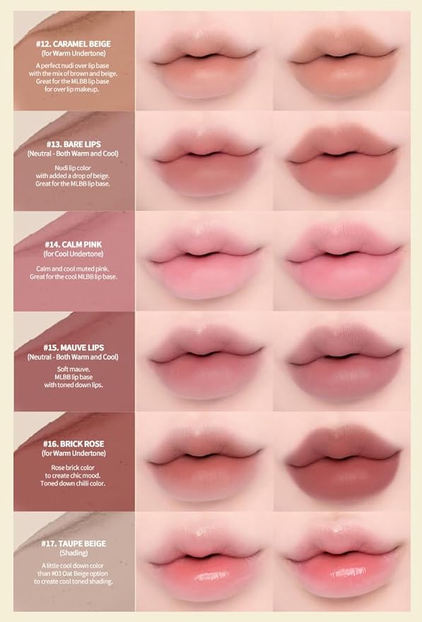 Heart Percent Dote On Mood Lip Pencil, Long-Lasting Creamy Lip Crayon Smooth Color Liner Retractable Lipstick Pencil 0.8g, #12. Caramel Beige