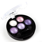 Mallofusa 5 Colors Eye Shadow Powder Metallic Shimmer Eyeshadow Palette (Amethyst Glam) 4.7oz