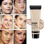1 Pack Liquid Foundation Cream for Face Makeup,Durable Full Coverage Matte Concealer Make Up,Oil Control & Waterproof Base Primer -1 Fl.Oz-BEIGE 4#