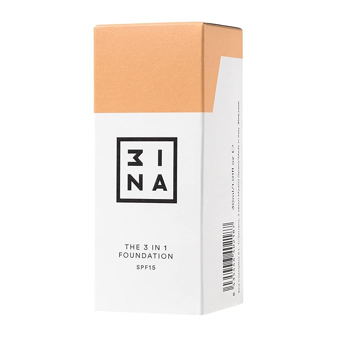 3INA The 3-In-1 Foundation 213 - Vegan Formula - Combination Of Primer, Concealer And Foundation - Medium Coverage - Natural Finish - Perfect For Covering Lines And Blemishes - Long Lasting - 1.01 Oz