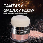 Glitter Body Highlighter Powder Body Shimmer Sparkle Face Brightening Highlighter Powder for Face Eyes Body Glow Makeup With sponge head（02#）