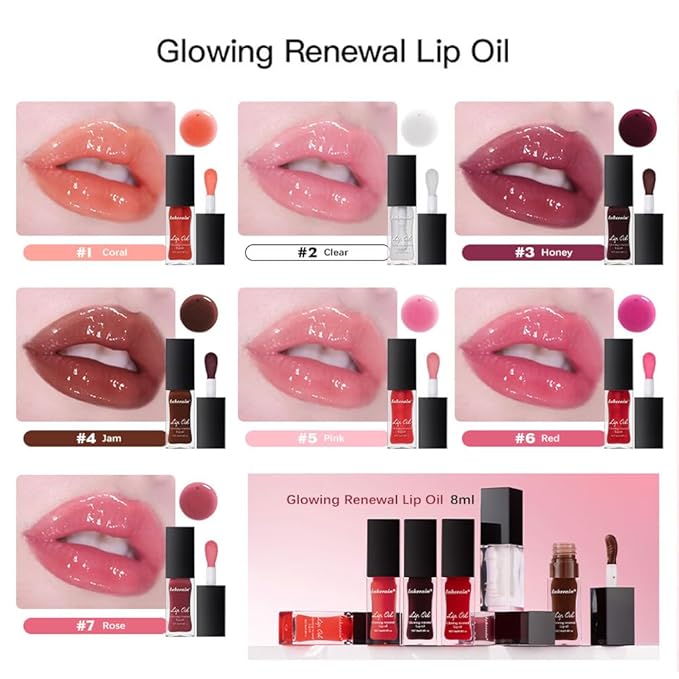 AKARY Glowing Renewal Lip Oil Nourishing Tinted Lip Glowing