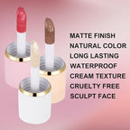 3Pcs Liquid Contour Makeup Trio with Bronzer Shade,