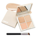 5 Colors Correcting Concealer Palette,Waterproof Long Lasting Cream Contour Palette for Women,Contouring Concealer Liquid Foundation Makeup Palette with Brush 01#