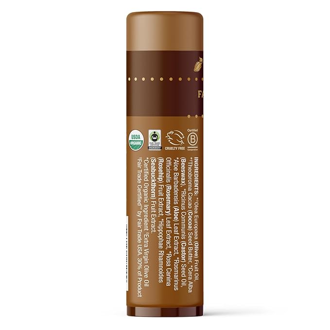 Badger Cocoa Butter Lip Balm, Creamy oz