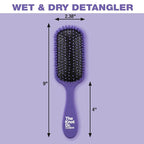 The Knot Dr. hair brush by Conair - Detangling hair brush - Removes Knots and Tangles in wet or dry hair - curly hair brush - Purple
