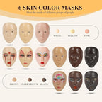 Makeup Practice Face, Eye Makeup Practice Head Silicone,