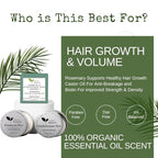 Shampoo Bar and Conditioner with Travel Tins | Rosemary, Biotin, Castor Oil | Growth, Volume, Thickening | For Thinning Hair | USA 2-pk