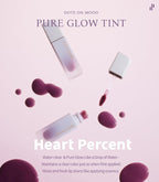 Heart Percent Dote On Mood Pure Glow Tint, Watery & Lightweight Moisturizing Lip Stain Long Lasting Liquid Lipstick 6.8g, 16.Geek & Mauve