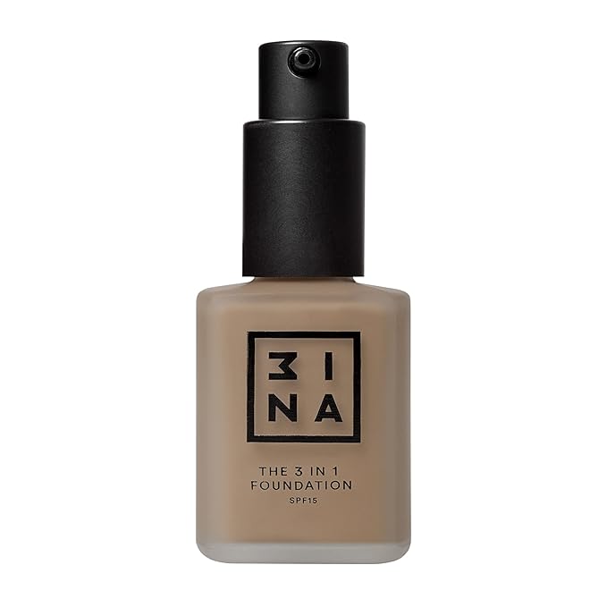 3INA The 3-In-1 Foundation 215 - Vegan Formula - Combination Of Primer, Concealer And Foundation - Medium Coverage - Natural Finish - Perfect For Covering Lines And Blemishes - Long Lasting - 1.01 Oz