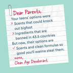 Aluminum Free Deodorant & Body Spray for Whole Body - Waves 4oz (2 Pack) Clean Deodorant and Body Spray for Teen Boys and Girls - With AHA For Body Acne - Body Spray for Teens Formula