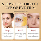 3D Crescent Design Under Eye Patches (5 Pairs) - Crystal Under Eye Mask with Eye Cream, Specifically for Canthus Wrinkles and Dryness Around the Eyes (Crystal)