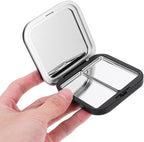 Beaupretty Makeup Palettes 2pcs Empty Eyeshadow DIY Lipstick Lip Balm Blusher Containers Refillable Makeup Storage Case Box with Mirror Black Eyeshadow