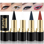 Kaely 4Pcs Black White Dark Blue Red Gel Eyeliner Pencil,Waterproof Smudge Proof Eye Liner,Clown Goth Halloween Makeup,Eye Black Face Paint Lipstick Crayon,Color Colorful Eyeliner Eyeshadow Stick
