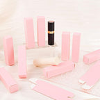 Framendino, 50 Pack Pink Kraft Paper Lipstick Boxes Rectangle Lipstick Bottle Boxes Reusable Lip Balm Packaging Cases Gift Wrapping Box for DIY Gift Packaging (3.3x0.79x0.79)