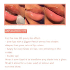 MAEPEOR Plumping Lipgloss 9 Colors Moisturizing Lip Plumper Shiny Jelly Lip Gloss Natural Liquid Lipstick for Women and Girls (Glitter Glossy, 06#Earthy Yellow)